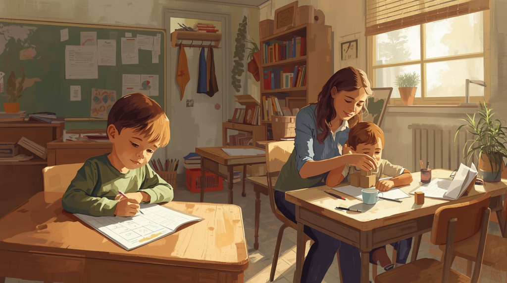 comparison of traditional learning worksheet versus experiential hands-on learning activity for children 