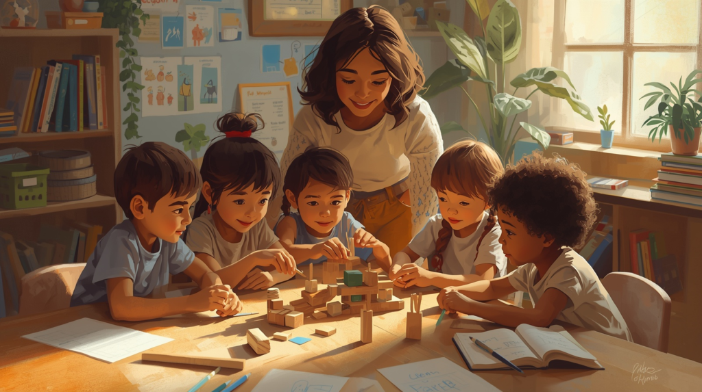 children developing problem solving skills through experiential learning activities