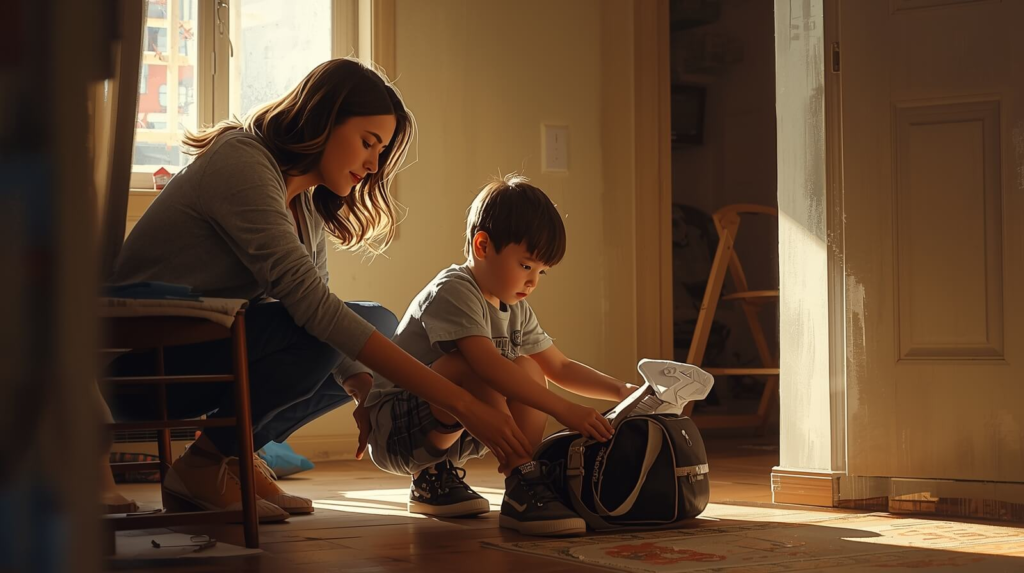 Child with autism demonstrating independence and confidence across home and school environments after learning flexibility skills.